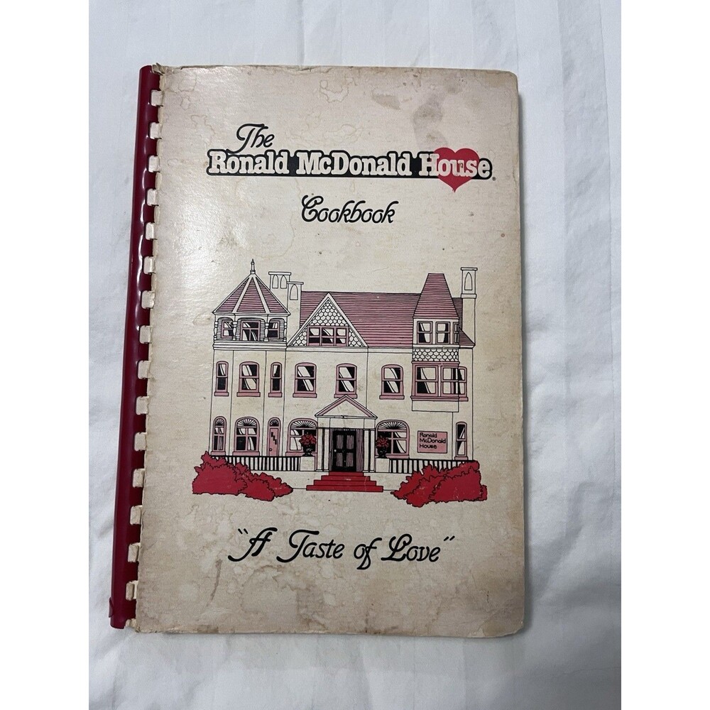 1983 Ronald McDonald House Cookbook Taste of Love Pittsburgh PA Spiral Vintage